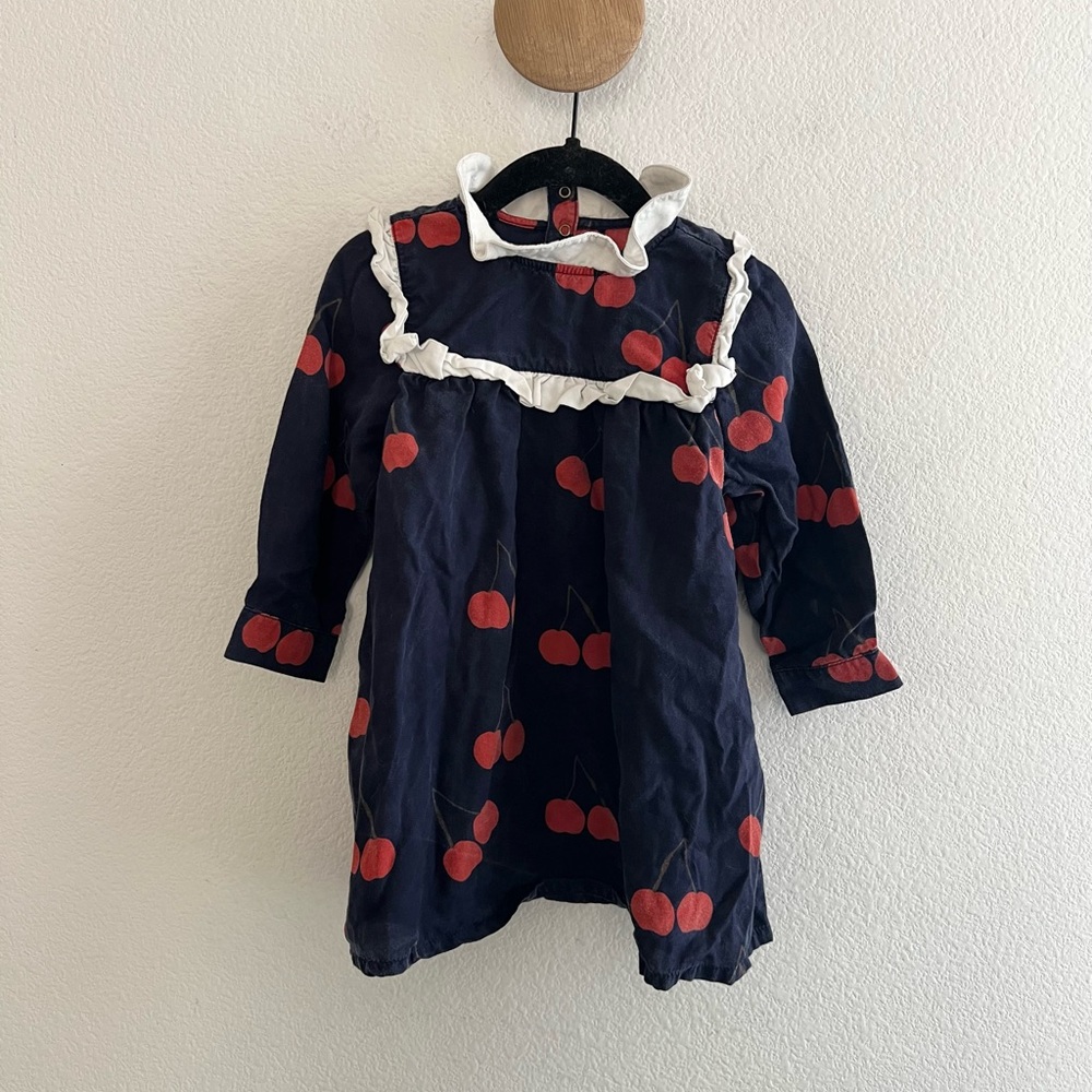 Mini Rodini Baby Girls Cherry Dress Size 80/86 (9 months - 1.5 year)